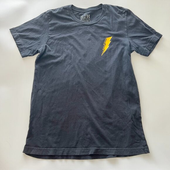 Womens Medium Hope for Harlow Black Shirt with Yellow Roses and Lightning Bolt - Picture 1 of 6